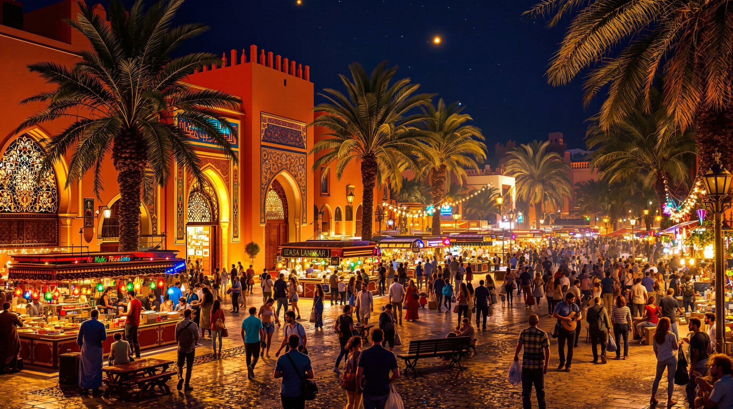 plongez au cœur de la vie nocturne animée de marrakech en 2025 ! explorez nos meilleures adresses pour vivre des soirées inoubliables, entre bars tendances, clubs vibrants et restaurants raffinés. laissez-vous envoûter par l'atmosphère unique de cette ville magique.