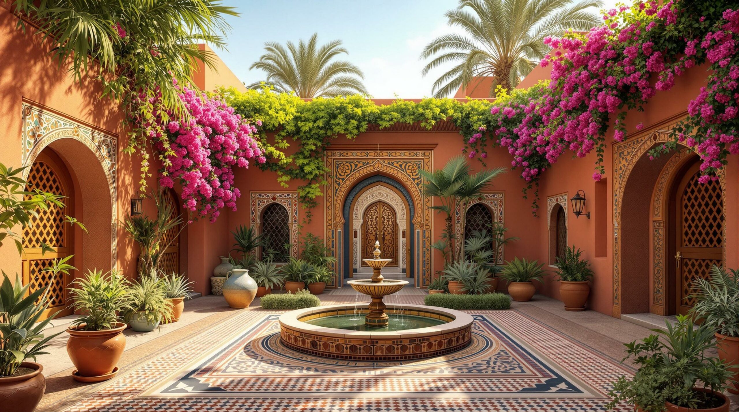 plongez dans l'harmonie et la sérénité de la maison arabe à marrakech en 2025. découvrez un refuge unique, alliant tradition et modernité, où chaque recoin invite à la détente et à la paix intérieure. évadez-vous dans cette oasis de tranquillité au cœur de la ville.