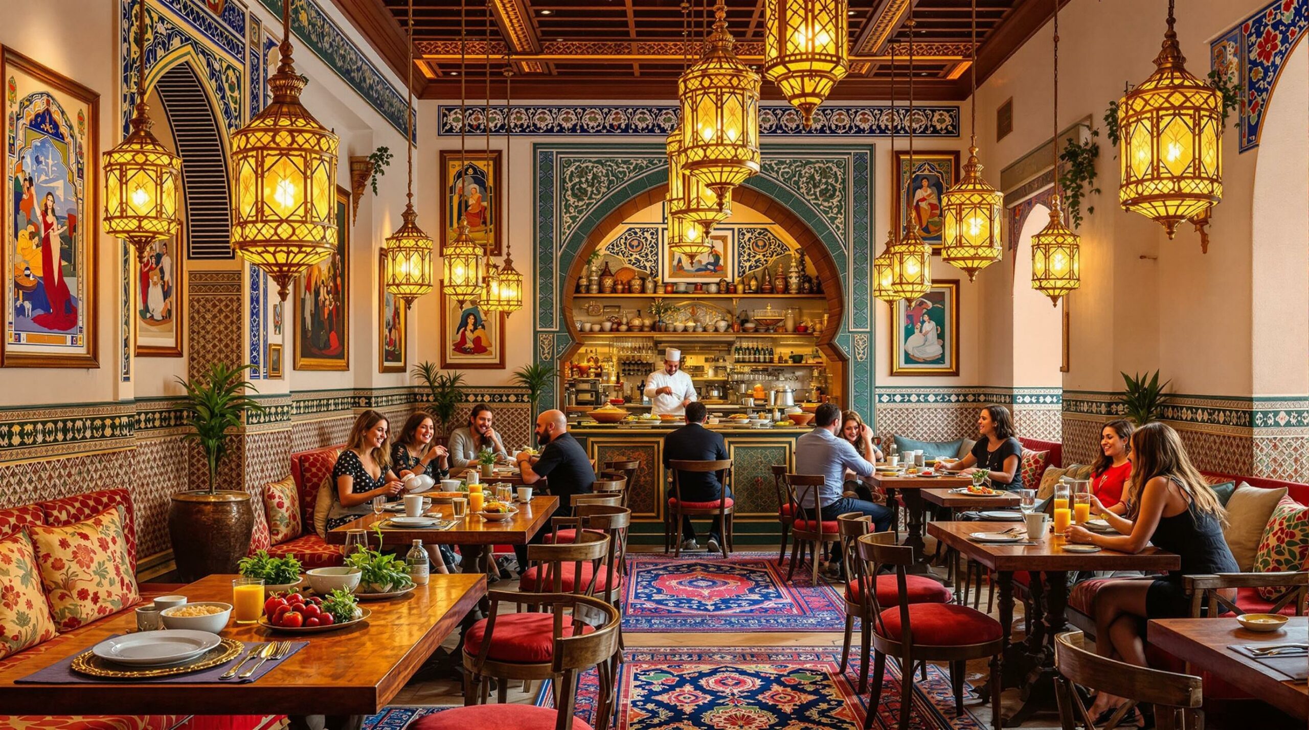 plongez dans l'ambiance unique du restaurant fassia à marrakech, où chaque plat est une célébration des saveurs marocaines. savourez des mets authentiques préparés avec soin et vivez une expérience culinaire inoubliable au cœur de la magie de marrakech.
