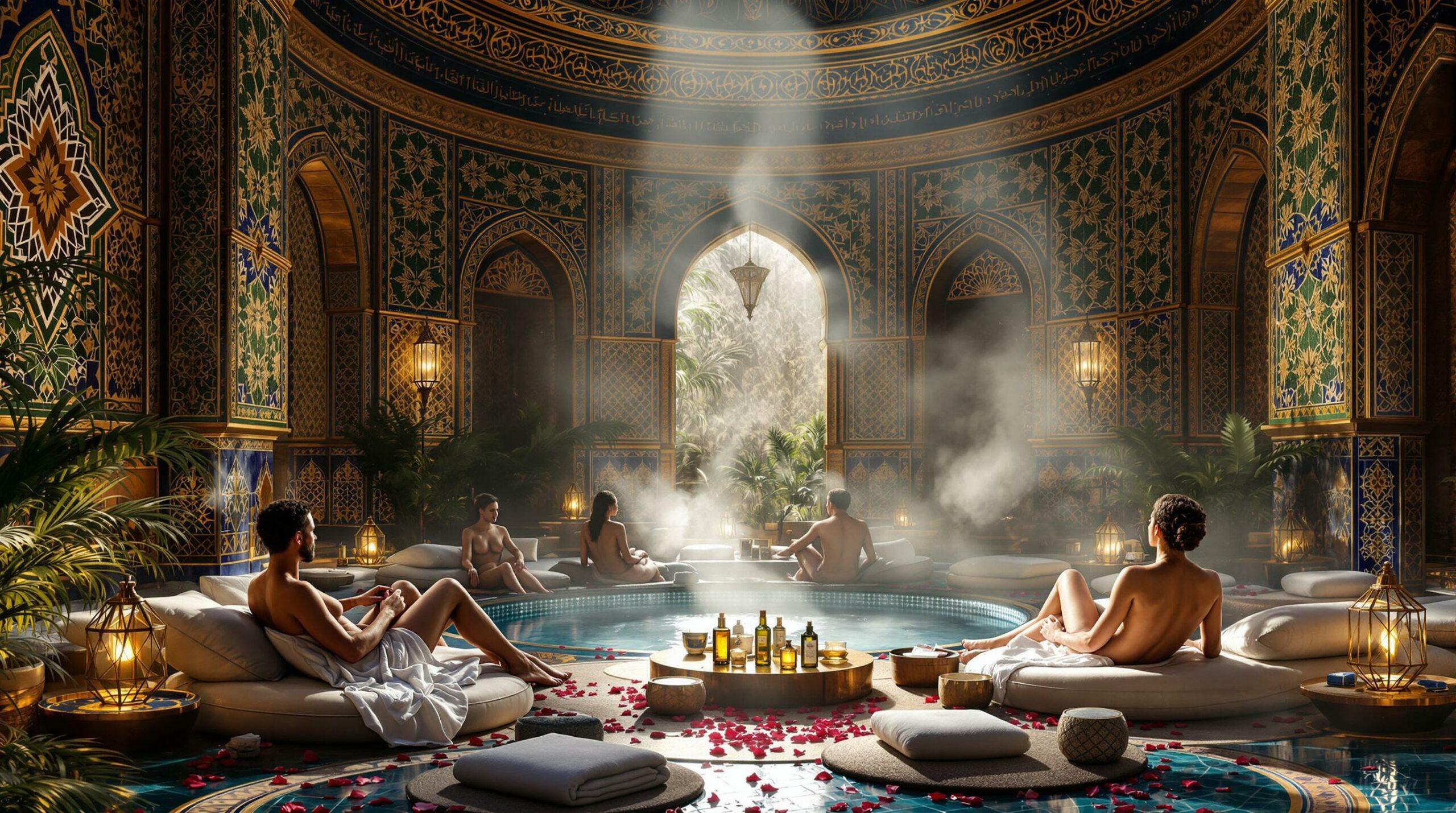 plongez dans l'univers exotique du hammam de marrakech et vivez une expérience sensorielle inoubliable. entre traditions ancestrales, atmosphère relaxante et soins bien-être, laissez-vous transporter par les arômes et les textures qui font de ce lieu un véritable havre de paix.