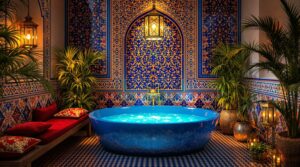 découvrez le bain bleu de marrakech, une expérience unique qui vous plonge dans un oasis de sérénité. évadez-vous dès maintenant et laissez-vous séduire par la magie de ce lieu enchanteur où détente et bien-être se rencontrent.