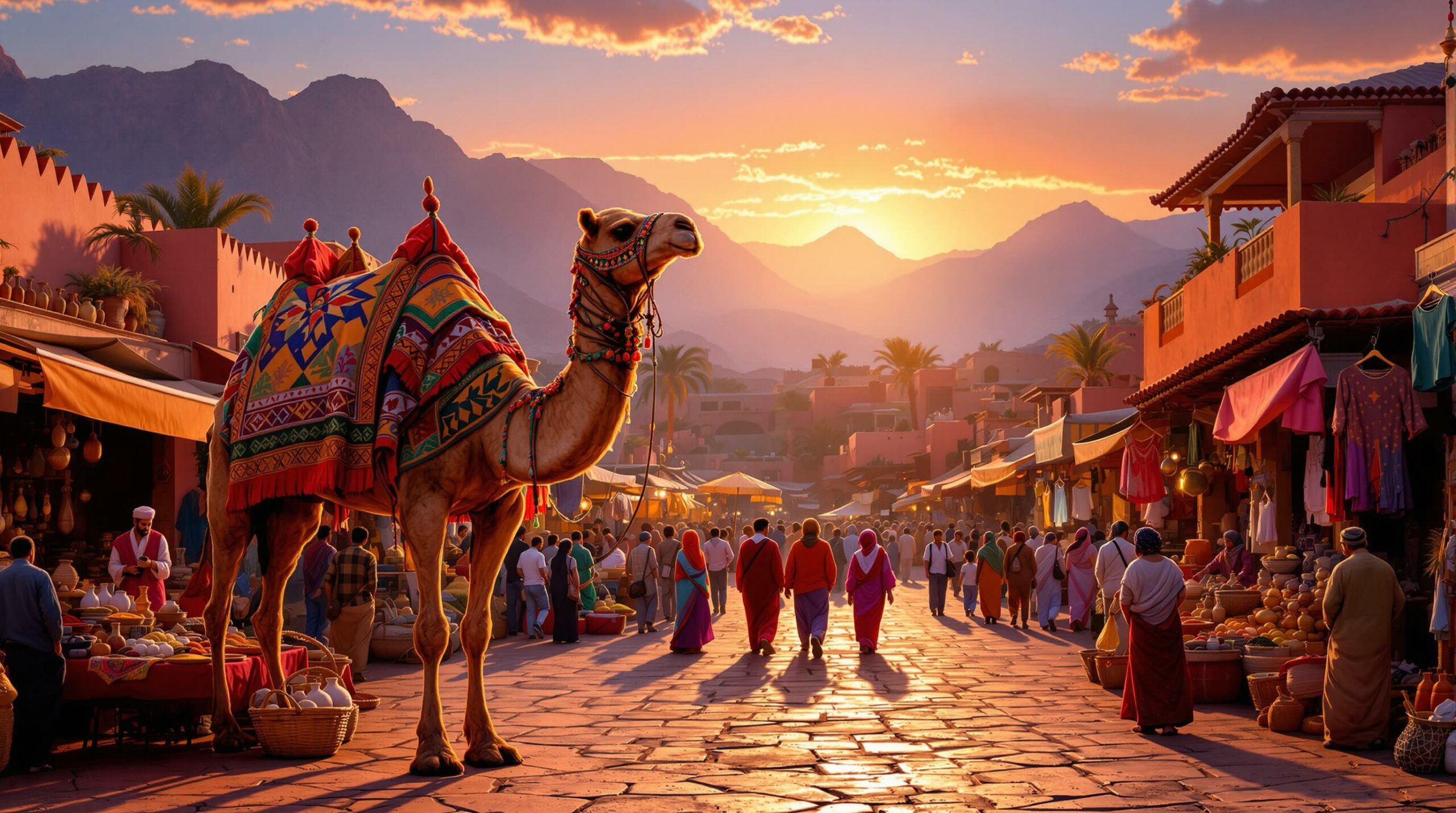 plongez dans l'aventure avec chameau marrakech en 2025 ! explorez les meilleures excursions au cœur du désert, à travers des paysages à couper le souffle et des expériences authentiques. réservez dès maintenant votre échappée belle !