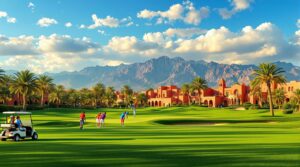 plongez dans l'univers du golf à marrakech avec notre séjour inoubliable. profitez des magnifiques greens, d'un cadre enchanteur et d'un service d'exception pour des vacances alliant sport et détente. réservez votre aventure golfique dès maintenant!