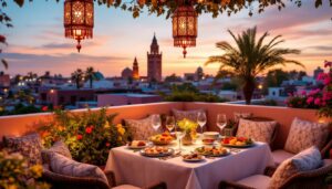 explorez les meilleurs restaurants rooftop à marrakech et savourez un dîner inoubliable avec une vue époustouflante sur la ville. éveillez vos papilles avec des plats raffinés tout en profitant d'une atmosphère magique !