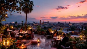 explorez les meilleures adresses gastronomiques sur les toits de marrakech et vivez une expérience culinaire unique. des vues imprenables et des plats savoureux vous attendent pour une soirée inoubliable sous le ciel étoilé.