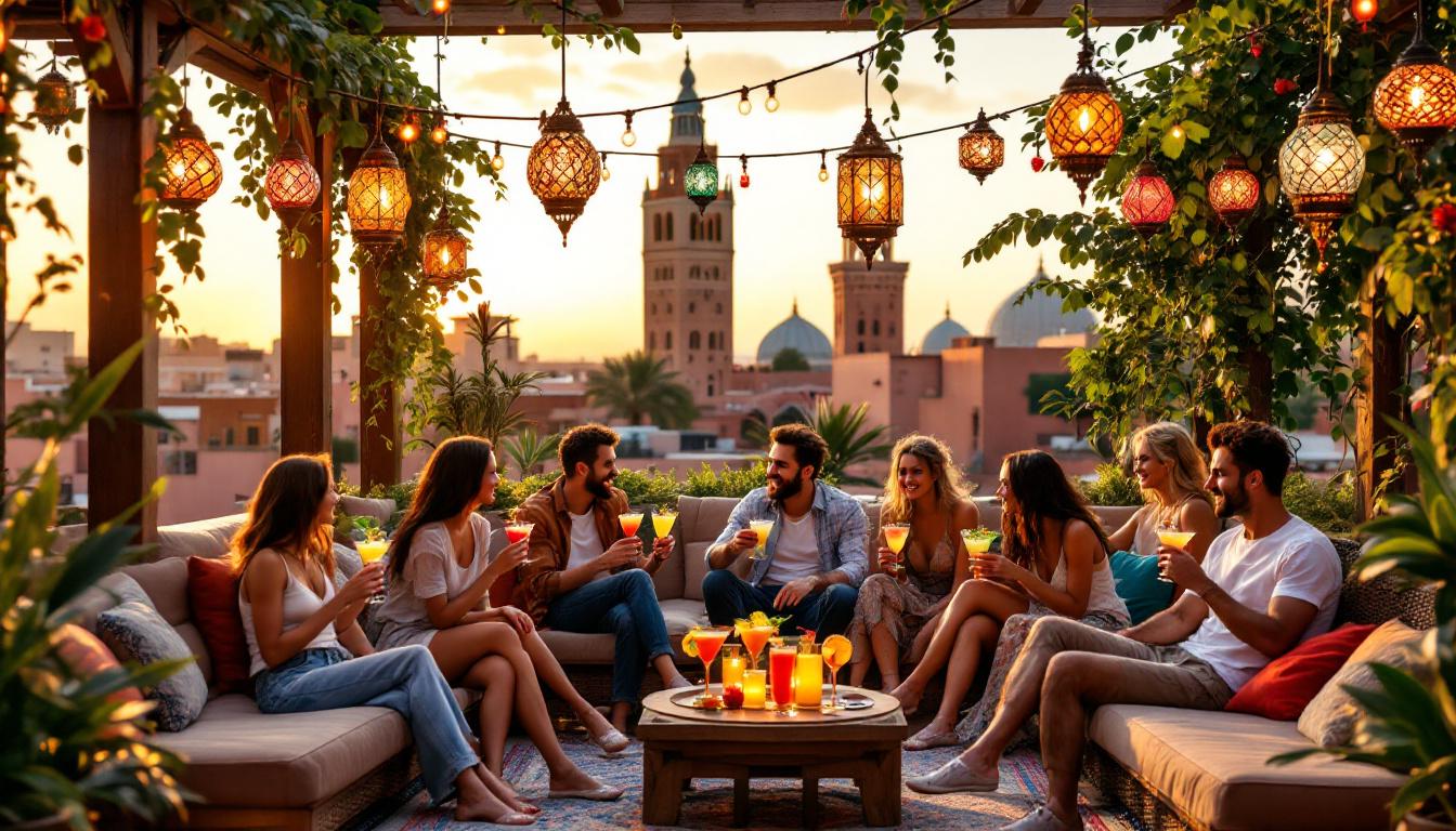 plongez dans l'ambiance envoûtante de marrakech en explorant notre sélection des meilleurs rooftops. savourez des cocktails inoubliables tout en admirant des vues imprenables sur la ville. une expérience unique vous attend!