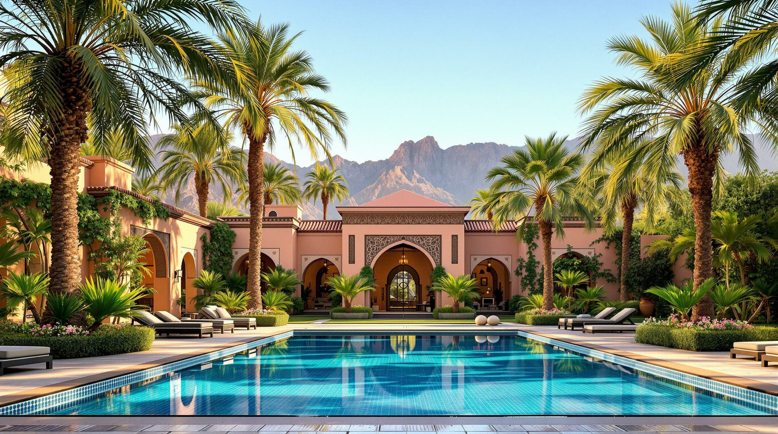 plongez dans le luxe avec notre sélection de villas à marrakech, toutes équipées de piscines privées. réalisez votre rêve d'évasion dans un cadre idyllique, alliant confort et sérénité dans la magnifique médina.