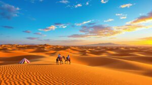 découvrez les merveilles du désert lors d'une excursion inoubliable au départ de marrakech. vivez une aventure unique entre dunes dorées et paysages époustouflants, avec des guides locaux experts pour vous accompagner.