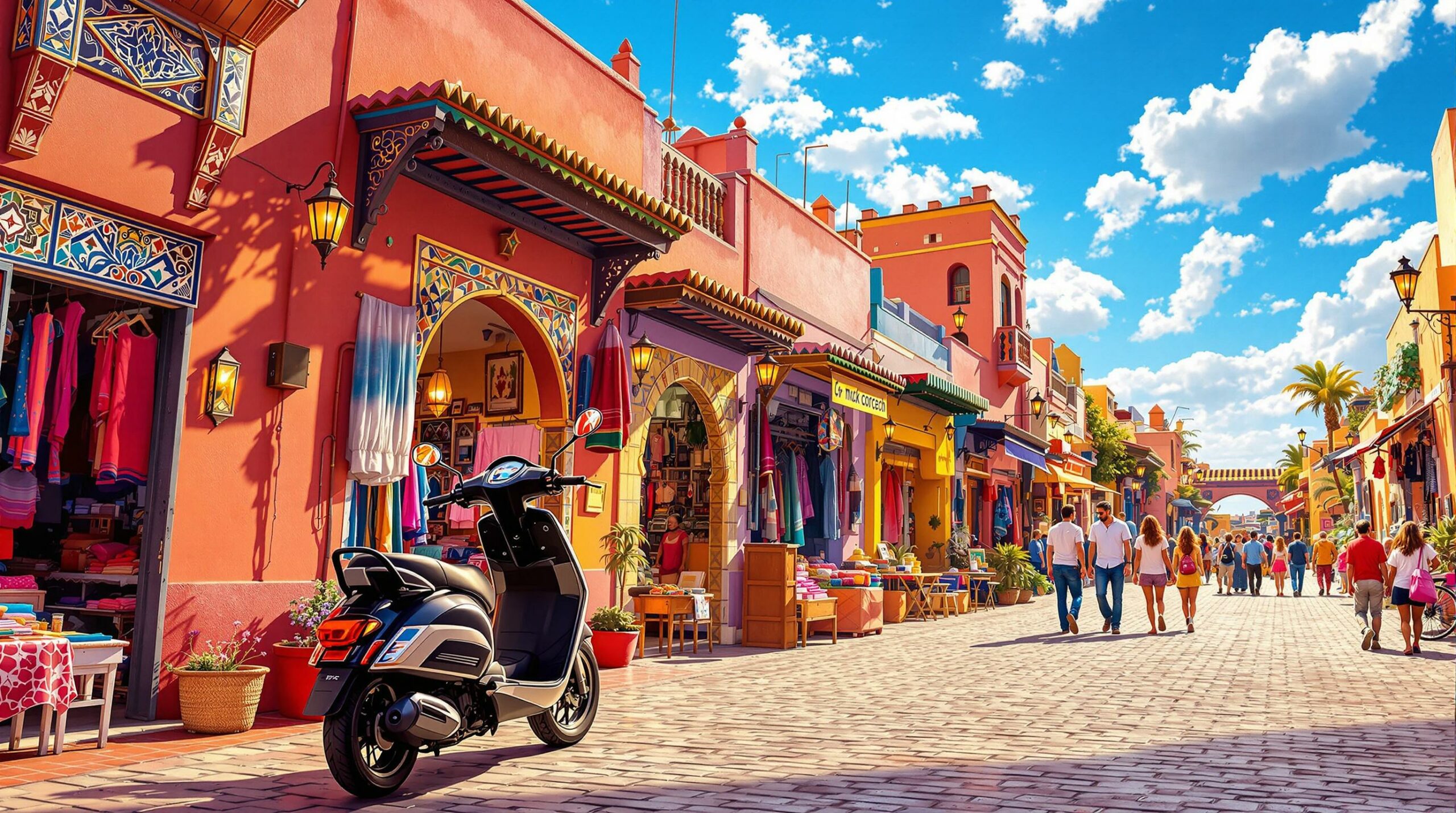 louez un scooter à marrakech et partez à la découverte de la ville en toute liberté. profitez des rues animées, des marchés colorés et des paisibles jardins à votre rythme. une aventure unique vous attend !