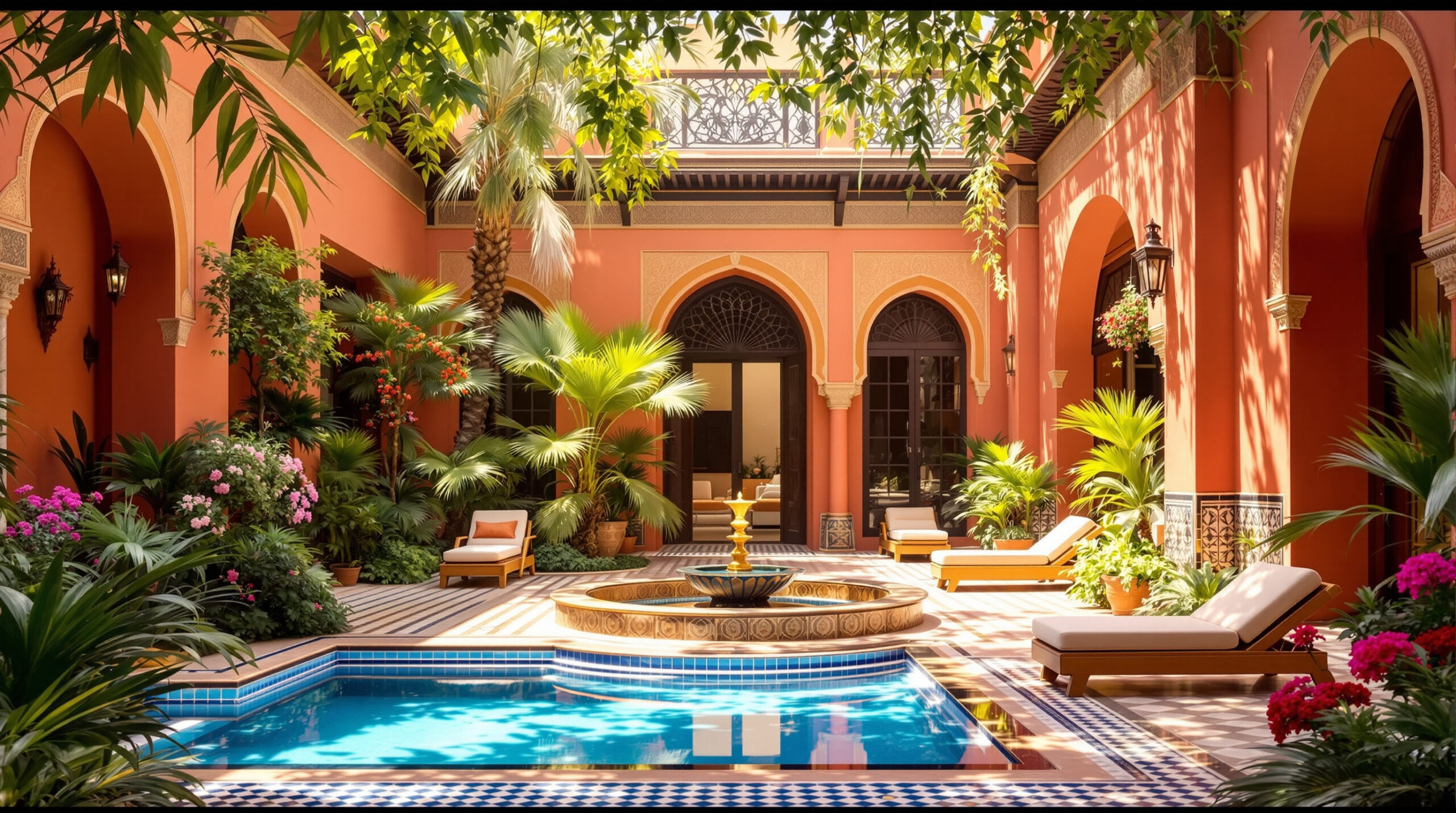 plongez dans le raffinement de ryad dyor à marrakech, un riad de luxe alliant charme authentique et confort moderne. une adresse incontournable pour un séjour inoubliable au cœur de la médina.