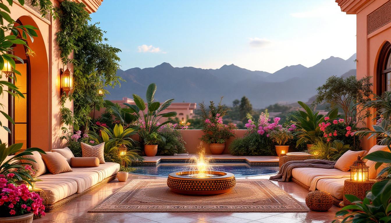 plongez dans l'univers enchanteur de marrakech en 2025 et découvrez la terrasse de vos rêves. un véritable havre de paix où se mêlent confort, beauté et sérénité. laissez-vous séduire par un espace idéal pour vous détendre et profiter de moments inoubliables.
