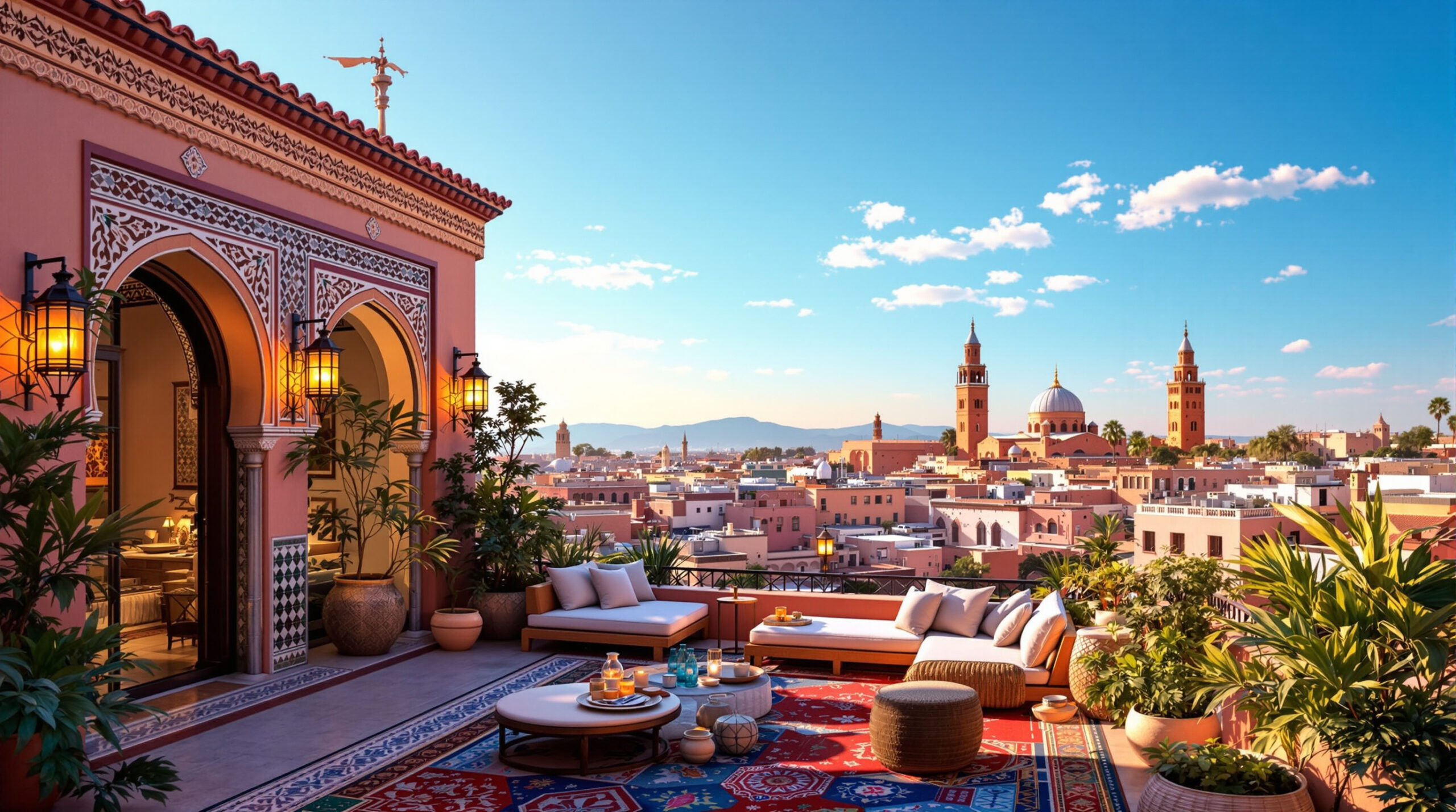 découvrez les meilleurs rooftops à marrakech pour profiter d'une vue panoramique sur la médina. savourez un moment inoubliable entre ciel et ville, ambiance chaleureuse et cocktails raffinés au rendez-vous !