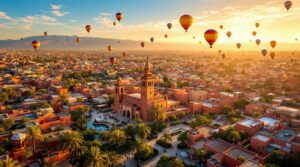 venez vivre une aventure unique à marrakech en survolant la ville en montgolfière ! admirez des paysages à couper le souffle et découvrez la beauté des paysages marocains d'une manière inoubliable. réservez votre expérience dès maintenant !