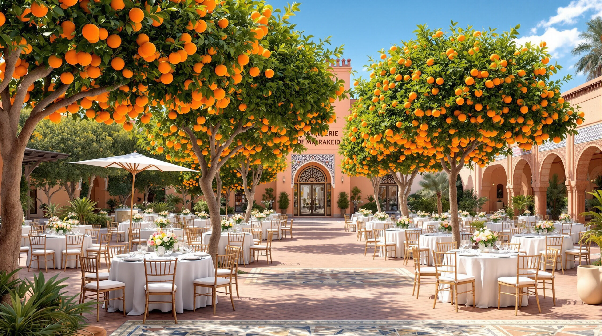 organisez vos événements dans un cadre enchanteur à l'orangerie de marrakech. profitez d'un lieu idyllique, alliant élégance et nature, parfait pour mariages, réceptions et séminaires inoubliables.