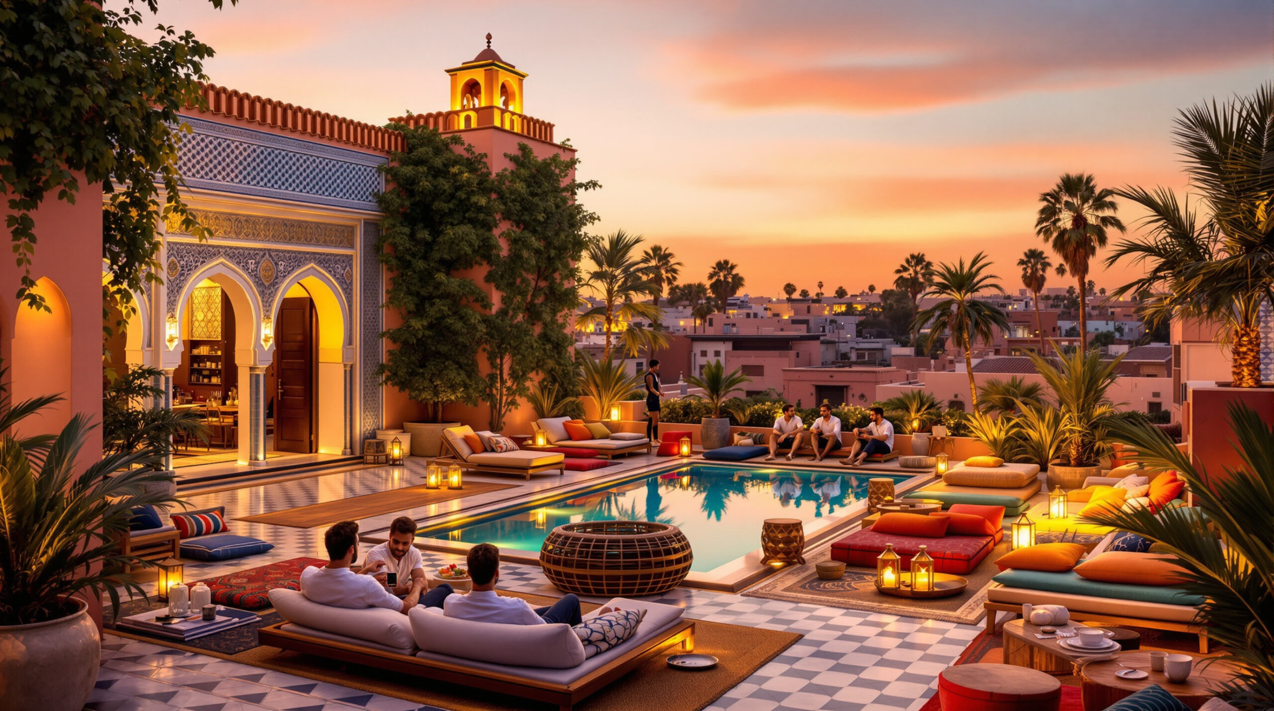 découvrez les meilleurs hébergements à marrakech pour organiser un enterrement de vie de garçon inoubliable, alliant confort, convivialité et animations festives.