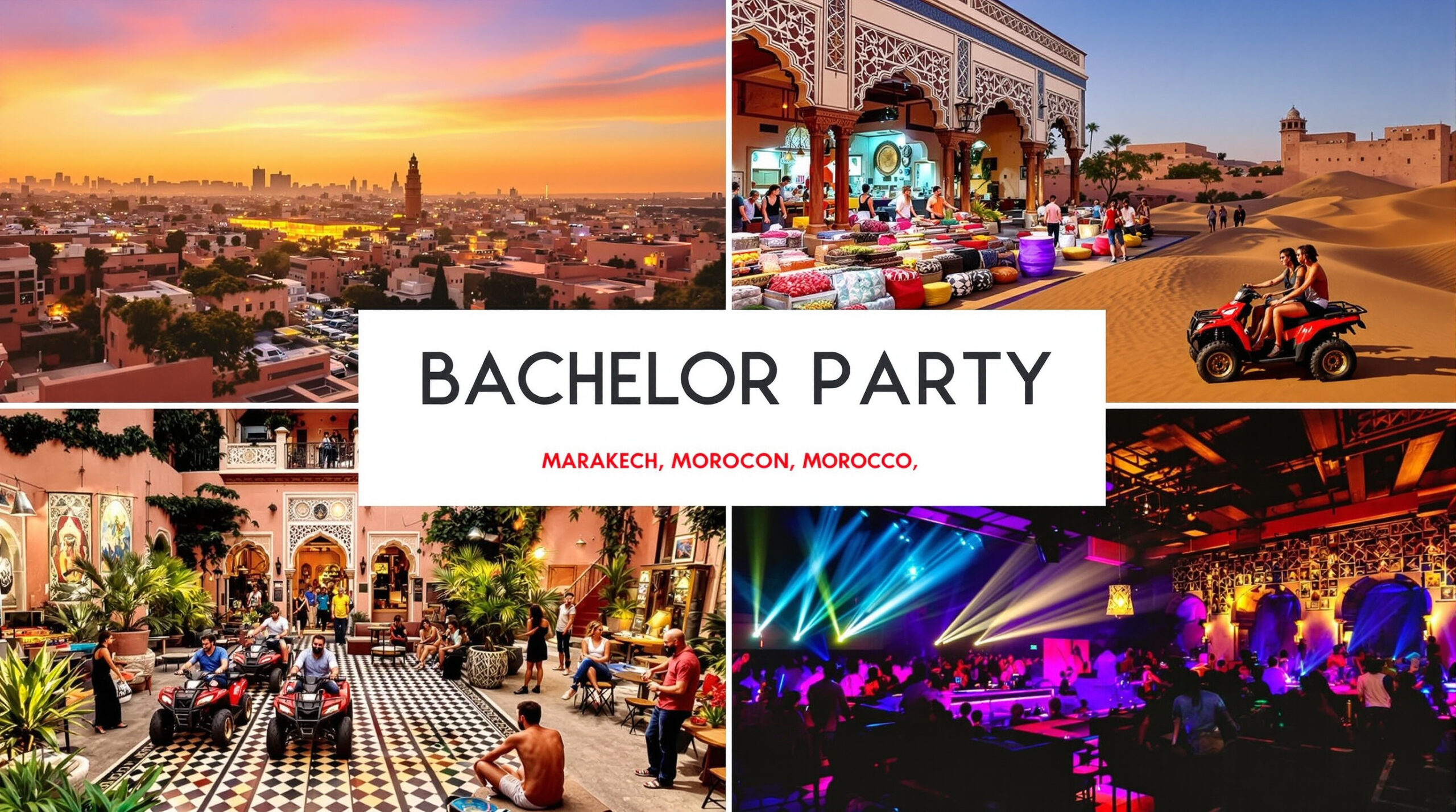 découvrez les meilleurs lieux incontournables pour organiser un enterrement de vie de garçon mémorable à marrakech, alliant ambiance festive et expériences uniques.